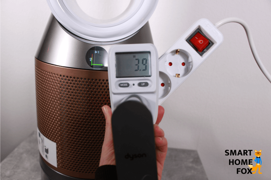 Потребляемая электроэнергия Dyson Purifier Humidify+Cool Formaldehyde PH04 составляет 3,9 Вт, согласно измерениям